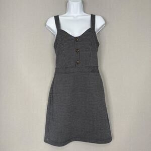 Abercrombie & Fitch Dress Womens Small Blue Check Houndstooth Mini Retro Pinup